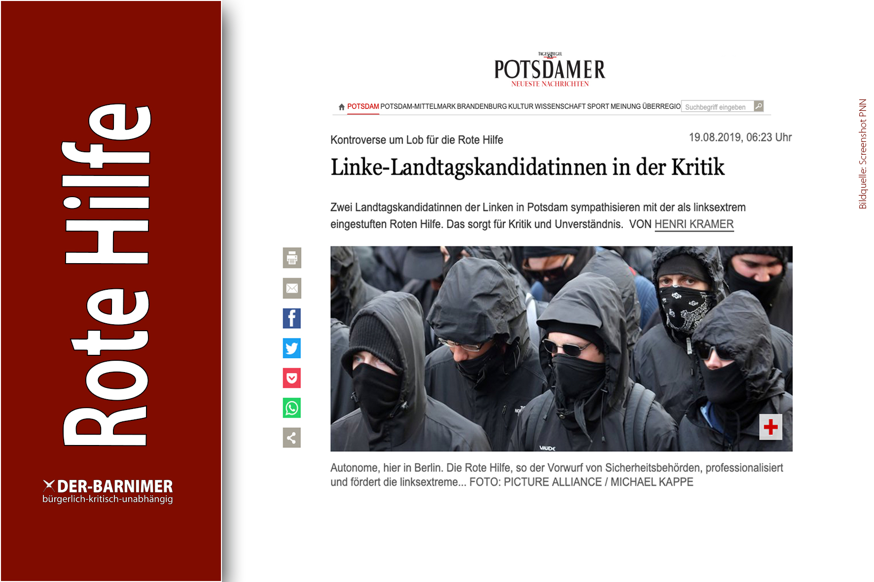 Rote Hilfe, Rote Extremisten, Rote und Kandidaten DER